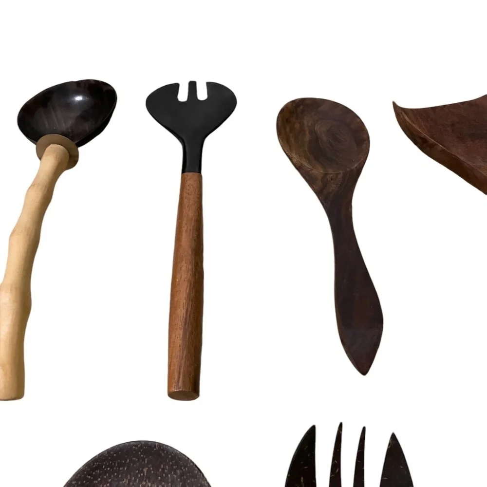 Handcrafted, Sustainable Teakwood‎ Cooking Utensil Set Of 20 Pieces, Durable